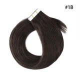 Mix Color/ Dark Color/ Light Color 100% Human Remy Hair Tape In Hair Extension Straight (40Pcs/100Gram)