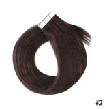 Mix Color/ Dark Color/ Light Color 100% Human Remy Hair Tape In Hair Extension Straight (40Pcs/100Gram)