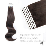 Mix Color/ Dark Color/ Light Color 100% Human Remy Hair Tape In Hair Extension Straight (40Pcs/100Gram)