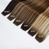 Mix Color Straight Seamless Invisible Genius Weft 100% Human Remy Hair Hair Extensions (50grams/pcs)x2 Total 100g