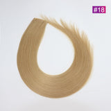 #18 Straight Seamless Invisible Genius Weft 100% Human Remy Hair Hair Extensions Light Color (50grams/pcs)x2 Total 100g