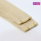 #1001 Straight Seamless Invisible Genius Weft 100% Human Remy Hair Hair Extensions Light Color (50grams/pcs)x2 Total 100g