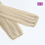 #FB Straight Seamless Invisible Genius Weft 100% Human Remy Hair Hair Extensions Mix Color (50grams/pcs)x2 Total 100g