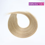 M#6/60/1001 Straight Seamless Invisible Genius Weft 100% Human Remy Hair Hair Extensions Mix Color (50grams/pcs)x2 Total 100g