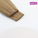 M#8/60 Straight Seamless Invisible Genius Weft 100% Human Remy Hair Hair Extensions Mix Color (50grams/pcs)x2 Total 100g