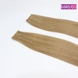 M#8/60 Straight Seamless Invisible Genius Weft 100% Human Remy Hair Hair Extensions Mix Color (50grams/pcs)x2 Total 100g