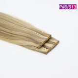 P#9/613 Straight Seamless Invisible Genius Weft 100% Human Remy Hair Hair Extensions Mix Color (50grams/pcs)x2 Total 100g