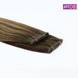 #RDB Straight Seamless Invisible Genius Weft 100% Human Remy Hair Hair Extensions Mix Color (50grams/pcs)x2 Total 100g