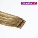 T#8A/P8A/1001 Straight Seamless Invisible Genius Weft 100% Human Remy Hair Hair Extensions Mix Color (50grams/pcs)x2 Total 100g