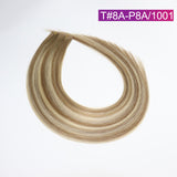 T#8A/P8A/1001 Straight Seamless Invisible Genius Weft 100% Human Remy Hair Hair Extensions Mix Color (50grams/pcs)x2 Total 100g