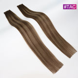 #TAC Straight Seamless Invisible Genius Weft 100% Human Remy Hair Hair Extensions Mix Color (50grams/pcs)x2 Total 100g