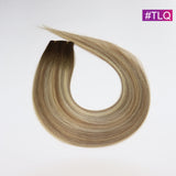 #TLQ Straight Seamless Invisible Genius Weft 100% Human Remy Hair Hair Extensions Mix Color (50grams/pcs)x2 Total 100g
