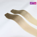 #TLQ Straight Seamless Invisible Genius Weft 100% Human Remy Hair Hair Extensions Mix Color (50grams/pcs)x2 Total 100g