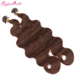 #6 Chestnut Brown Stick Hair U TIP Remy Hair Extension Body Wave Dark Color (100pcs - 100g£©