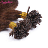 #6 Chestnut Brown Stick Hair U TIP Remy Hair Extension Body Wave Dark Color (100pcs - 100g£©
