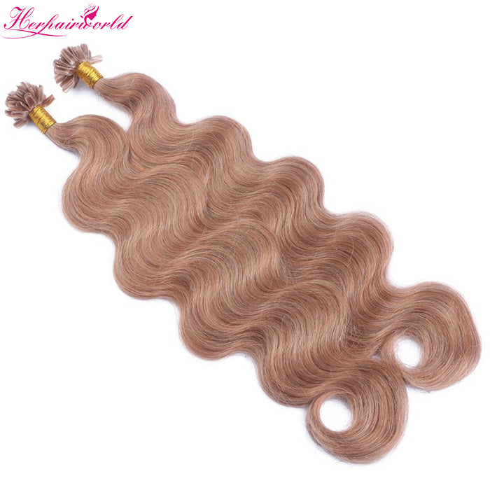 Dark Color & Mix Color & Light Color Stick Hair U TIP Remy Hair Extension Body Wave (100pcs - 100g)