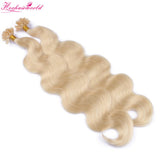 #613 Bleach Blonde Stick Hair U TIP Remy Hair Extension Body Wave Light Color (100pcs - 100g£©