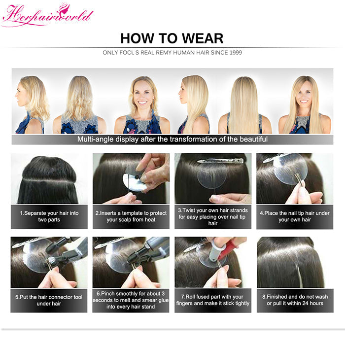 #18 Ash Blonde Stick Hair U TIP Remy Hair Extension Straight Light Color (100pcs - 100g£©