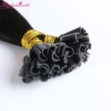#1B Natural Black Stick Hair U TIP Remy Hair Extension Straight Dark Color (100pcs - 100g£©