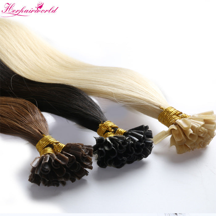 Light Color & Dark Color & Mix Color Stick Hair U TIP Remy Hair Extension Straight (100pcs - 100g£©