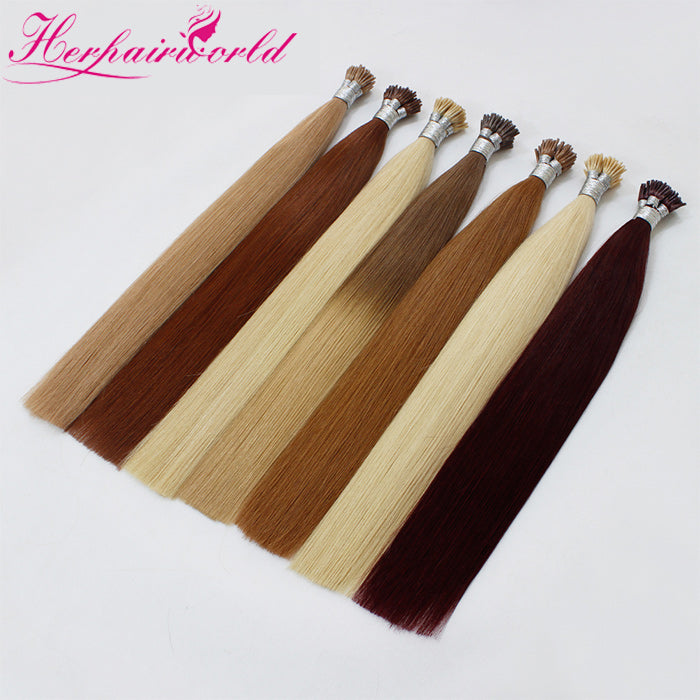 Dark Color & Mix Color & Light Color Stick Hair I Tip Remy Hair Extension Straight (100pcs - 100g)