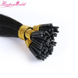 #2 Darkest Brown Stick Hair I Tip Remy Hair Extension Straight Dark Color (100pcs - 100g£©