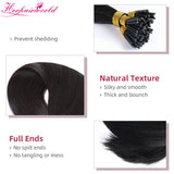 Light Color & Dark Color & Mix Color Stick Hair I Tip Remy Hair Extension Straight (100pcs - 100g£©