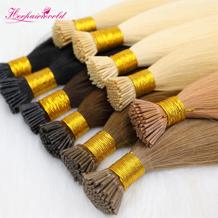 Dark Color & Mix Color & Light Color Stick Hair I Tip Remy Hair Extension Body Wave (100pcs - 100g)