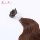 #4 Chocolate Brown Stick Hair I Tip Remy Hair Extension Body Wave Dark Color (100pcs - 100g£©