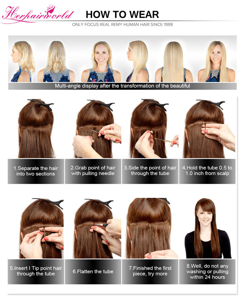 #60 White Blonde Stick Hair I Tip Remy Hair Extension Straight Light Color (100pcs - 100g£©