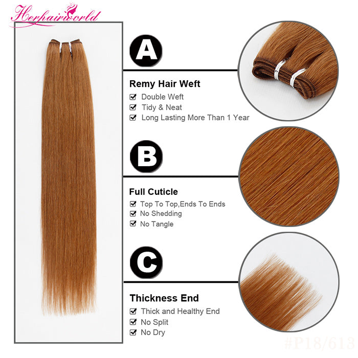 Dark Color/ Light Color/ Mix Color 100% Human Remy Hair Weft Straight (100Gram/Pcs)