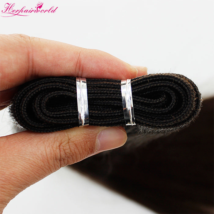 #1B Natural Black 100% Human Remy Hair Weft Straight Dark Color (100Gram/Pcs)