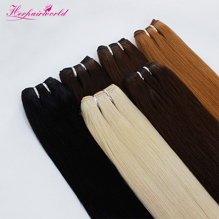 Dark Color/ Light Color/ Mix Color 100% Human Remy Hair Weft Straight (100Gram/Pcs)