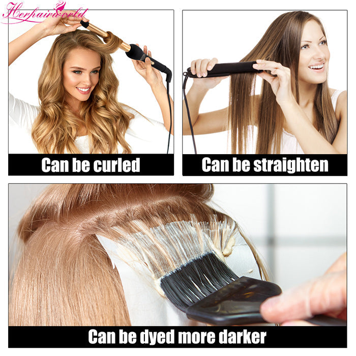 #4 Chocolate Brown 100% Human Remy Hair Weft Straight Dark Color (100Gram/Pcs)