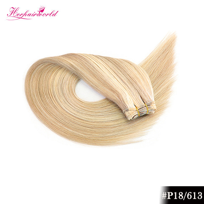#P18/613 100% Human Remy Hair Weft Straight  Mix Color (100Gram/Pcs)