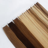 Mix Color/ Dark Color/ Light Color 100% Human Remy Hair Tape In Hair Extension Straight (40Pcs/100Gram)
