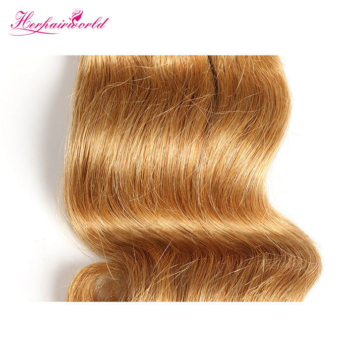 #27 Strawberry Blonde 100% Human Remy Hair Weft Body Wave Light Color (100Gram/Pcs)